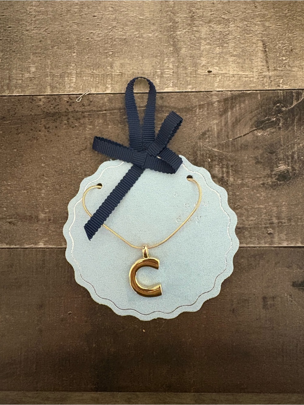 Gold Letter C Pendant Necklace